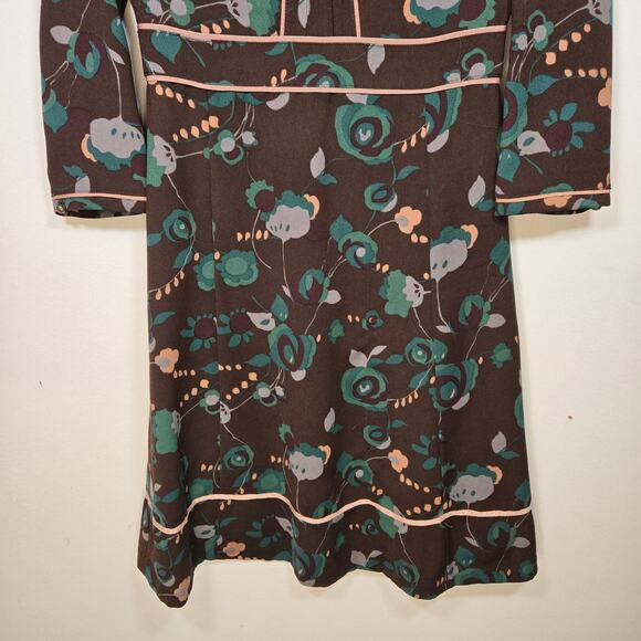 Nice Claup Women's Brown Floral A Line Dress. Size Medium - Picture 5 of 9